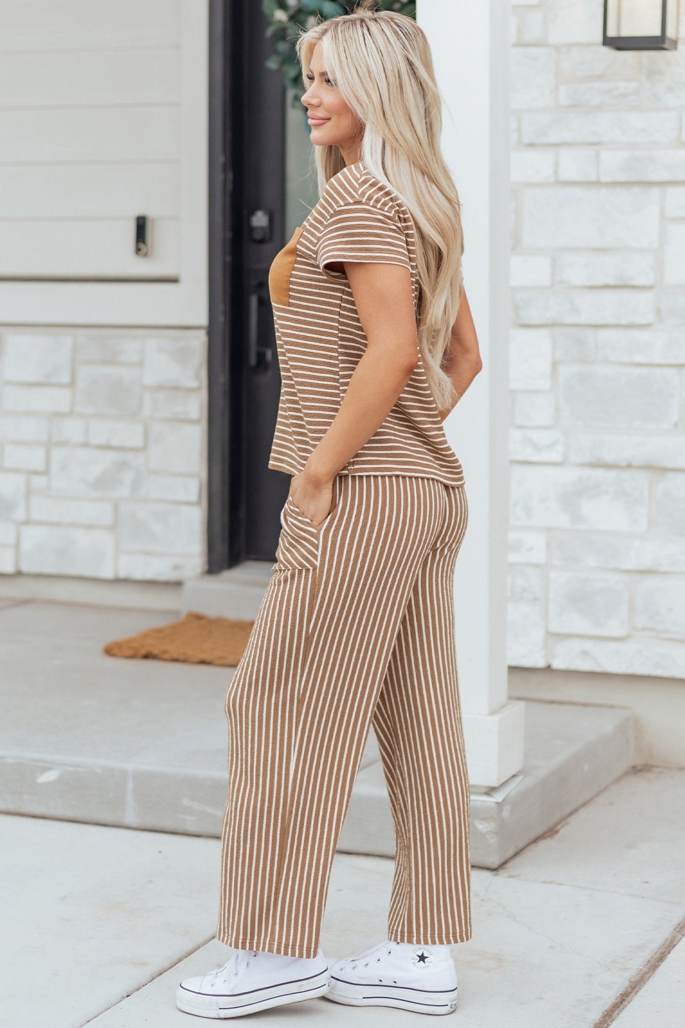 Aspyn Stripe Tee - Hello Beautiful BoutiquePant SetsThreaded Pear