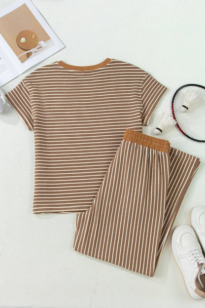 Aspyn Stripe Tee - Hello Beautiful BoutiquePant SetsThreaded Pear