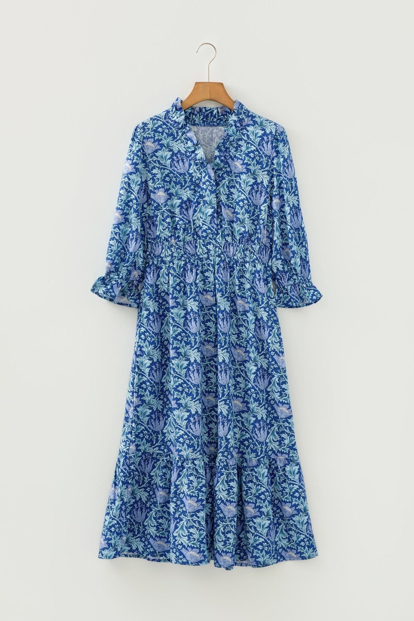 Athena Bracelet Sleeve Long Dress - Hello Beautiful BoutiqueFloral DressesThreaded Pear