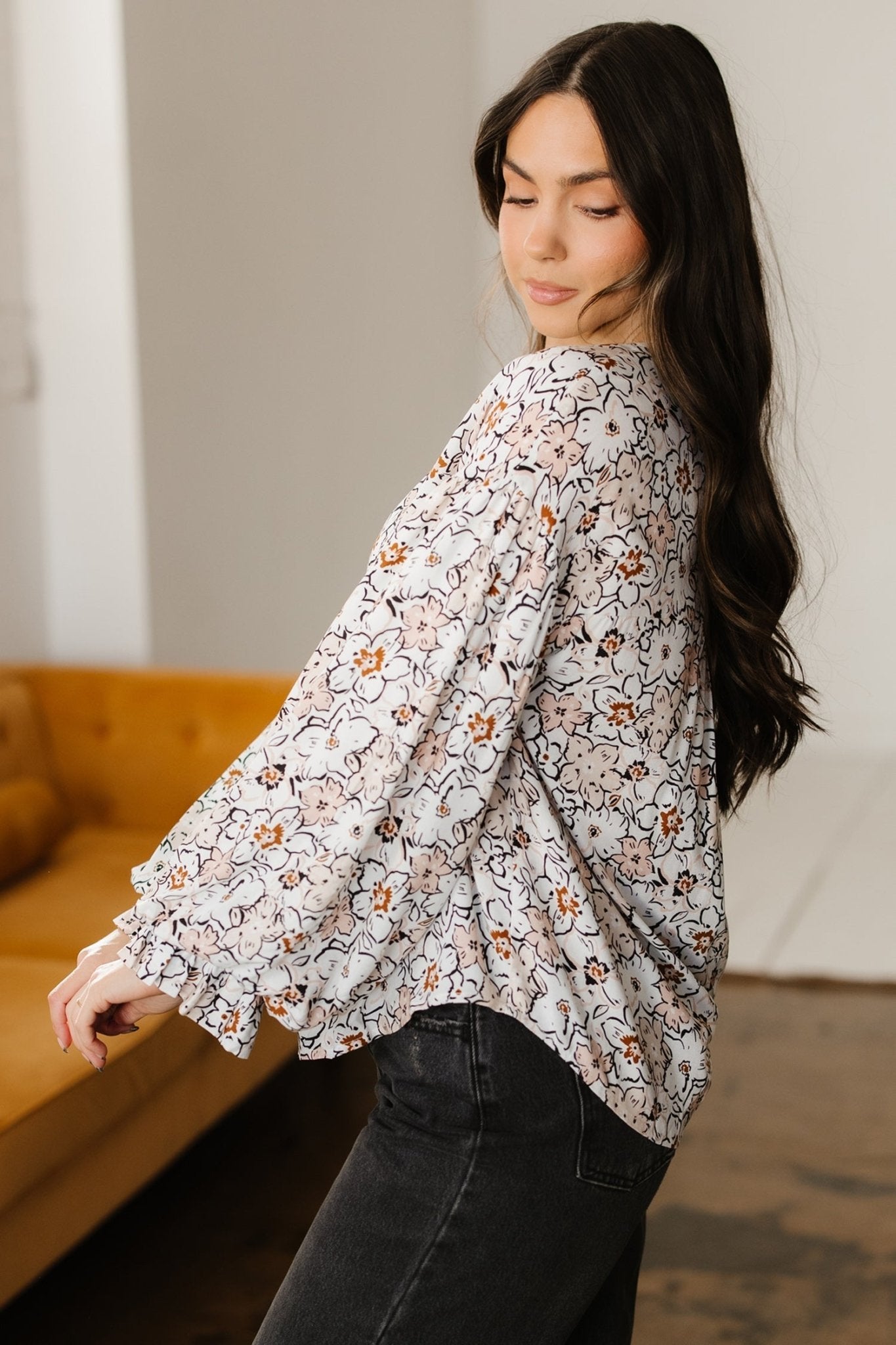 Aubrey Puff Sleeve Down Shirt - Hello Beautiful BoutiqueBlouses & ShirtsThreaded Pear