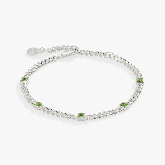 August Birthstone Peridot Curb Chain Bracelet - Hello Beautiful BoutiqueBraceletsALEX AND ANI
