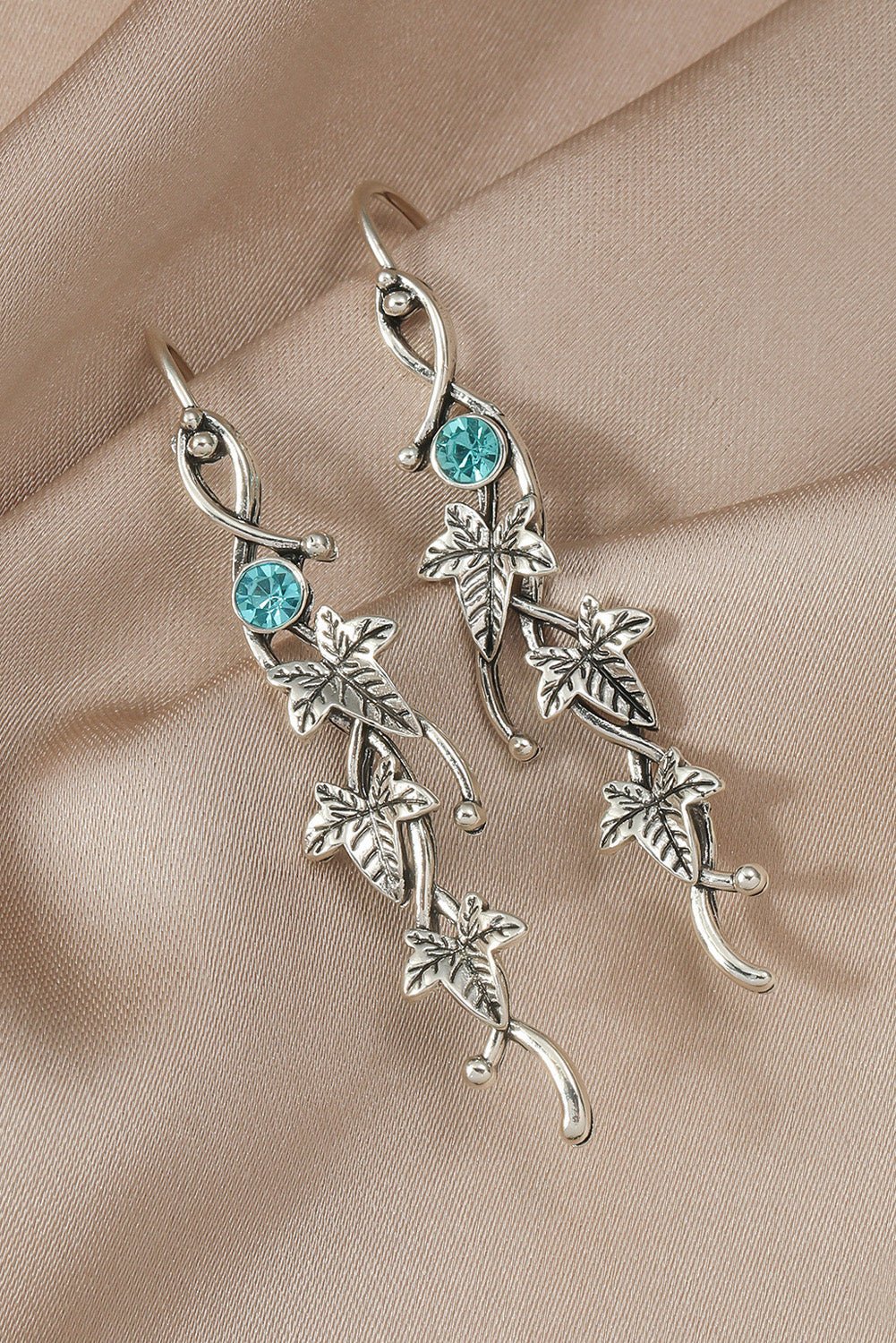 August Leaf Gemstone Dangle Earrings - Hello Beautiful BoutiqueJewelryThreaded Pear