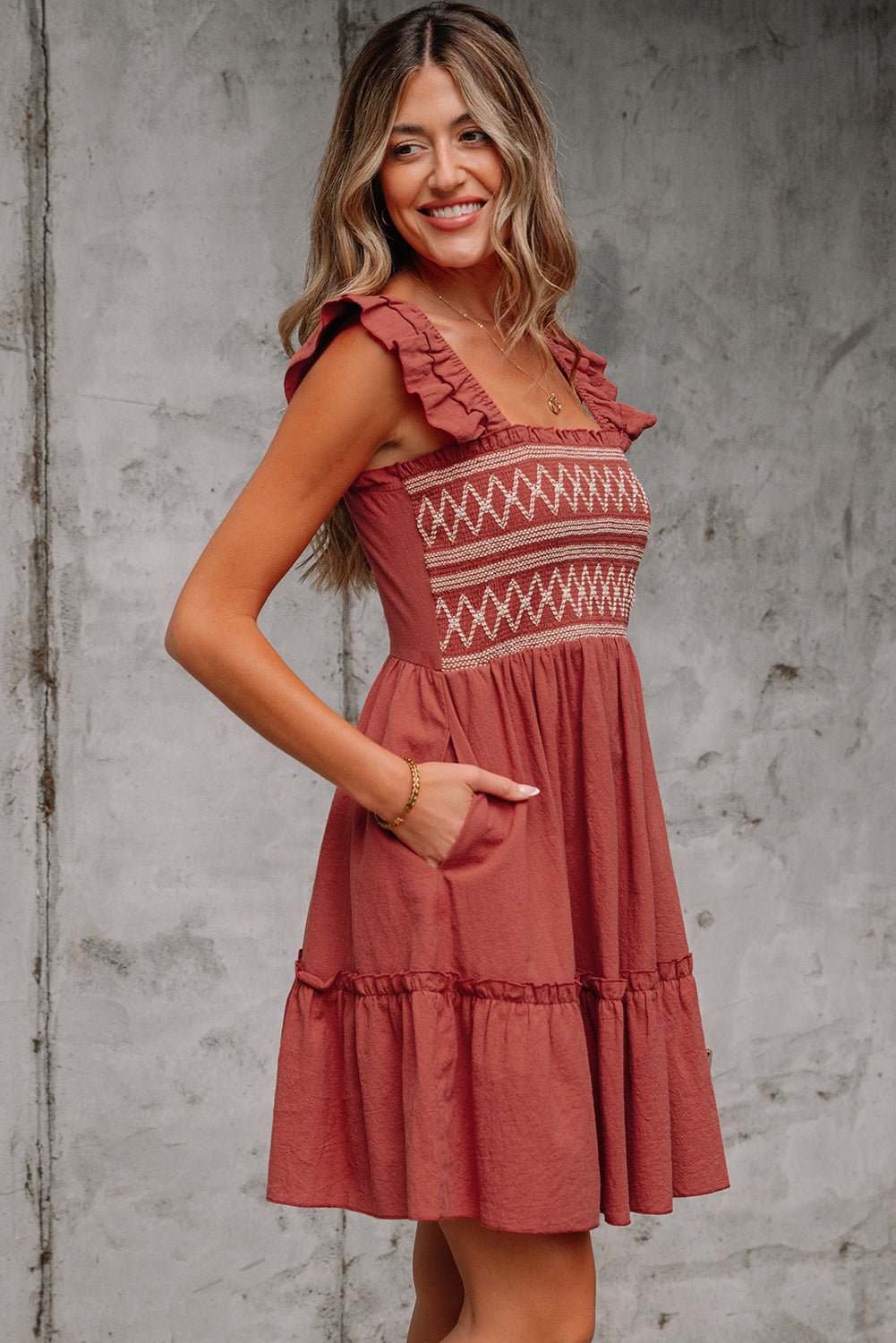 Aurelia Trim Sleeveless Mini Dress - Hello Beautiful BoutiqueMini DressesThreaded Pear