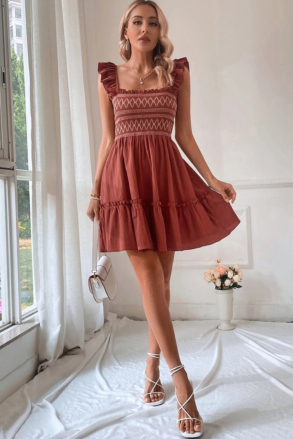 Aurelia Trim Sleeveless Mini Dress - Hello Beautiful BoutiqueMini DressesThreaded Pear