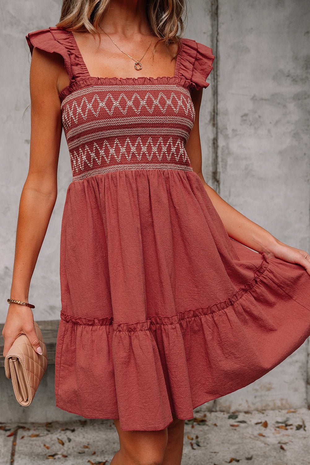Aurelia Trim Sleeveless Mini Dress - Hello Beautiful BoutiqueMini DressesThreaded Pear