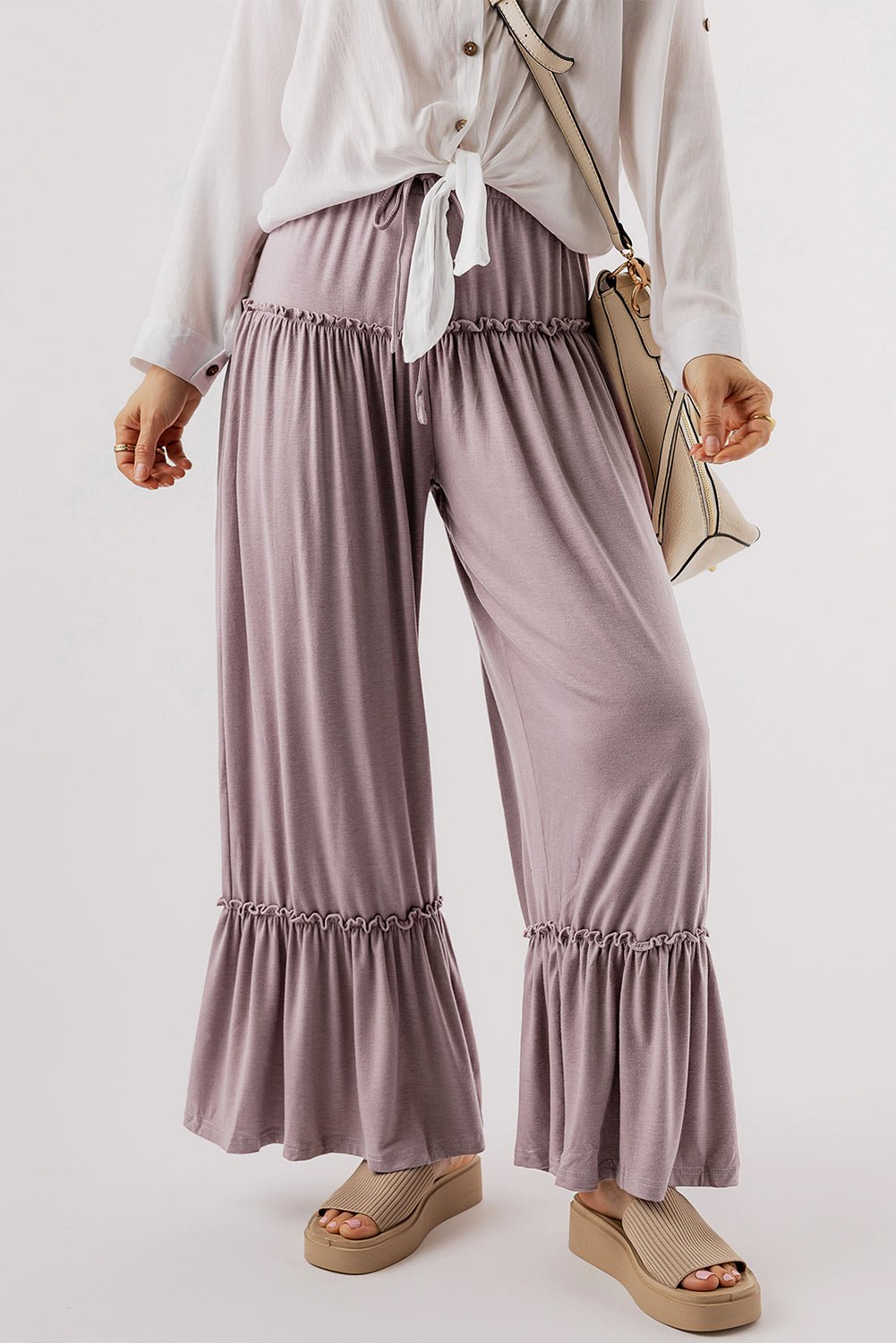 Aurora Waist Wide Leg Pants - Hello Beautiful BoutiquePants & CulotteThreaded Pear