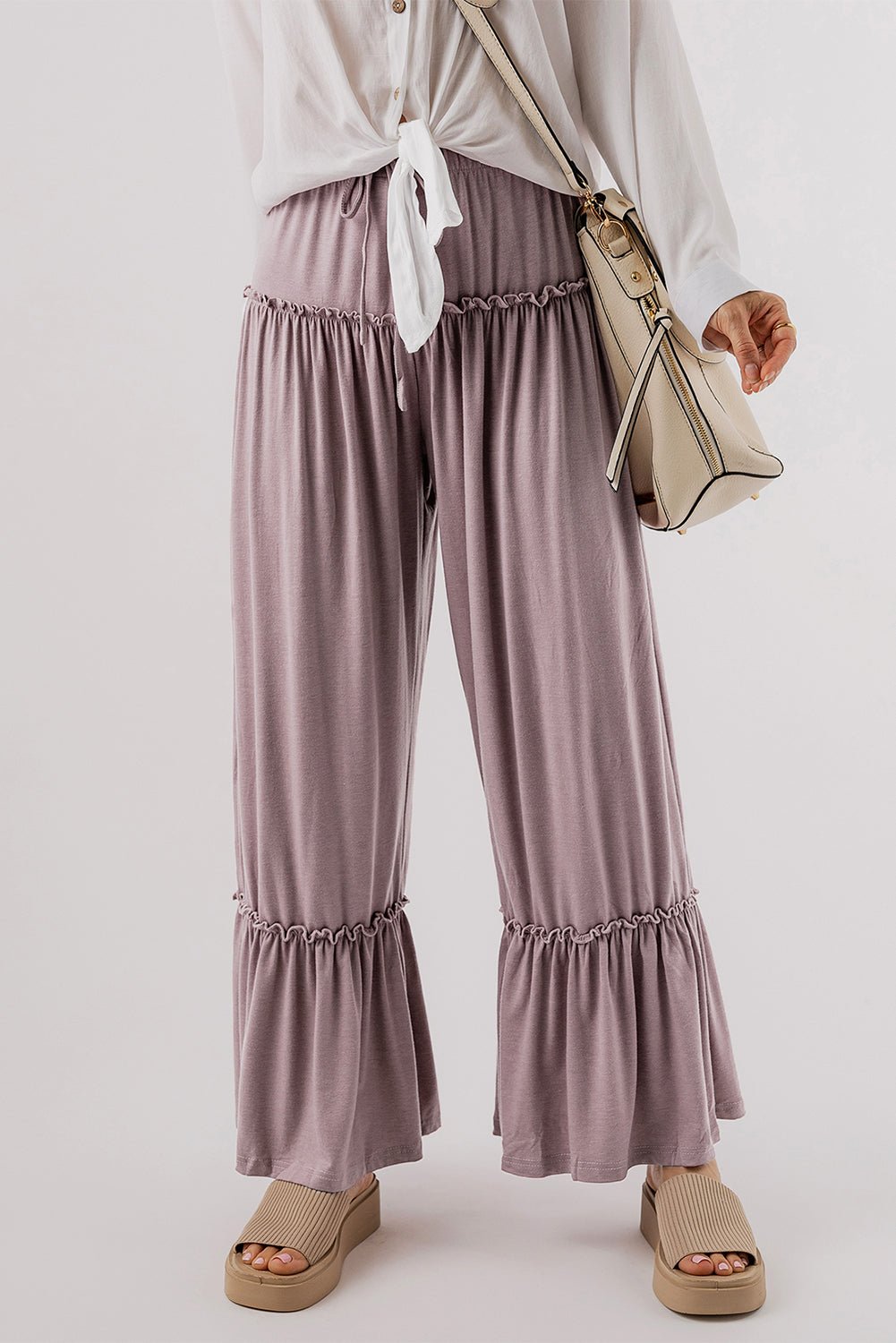 Aurora Waist Wide Leg Pants - Hello Beautiful BoutiquePants & CulotteThreaded Pear