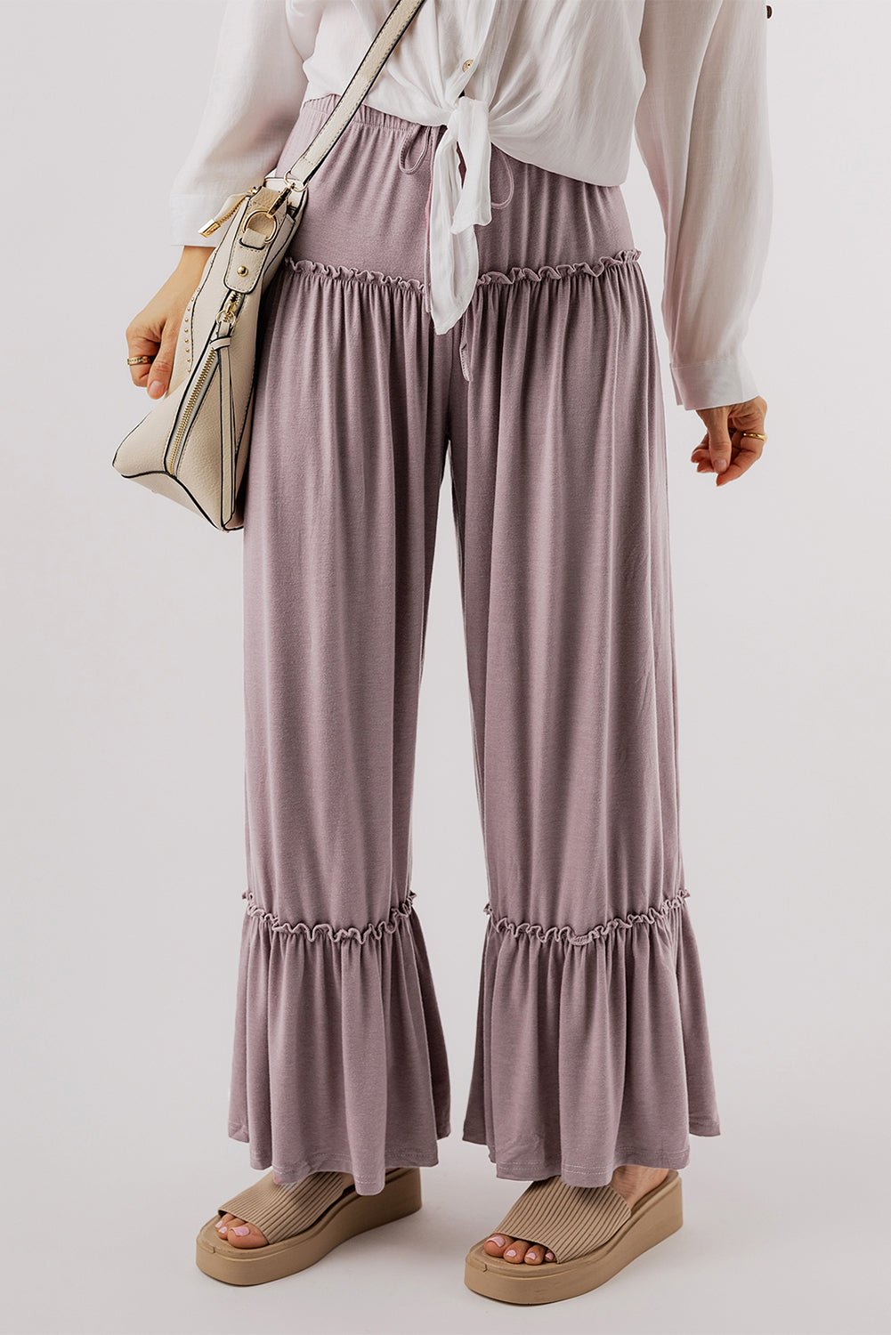 Aurora Waist Wide Leg Pants - Hello Beautiful BoutiquePants & CulotteThreaded Pear