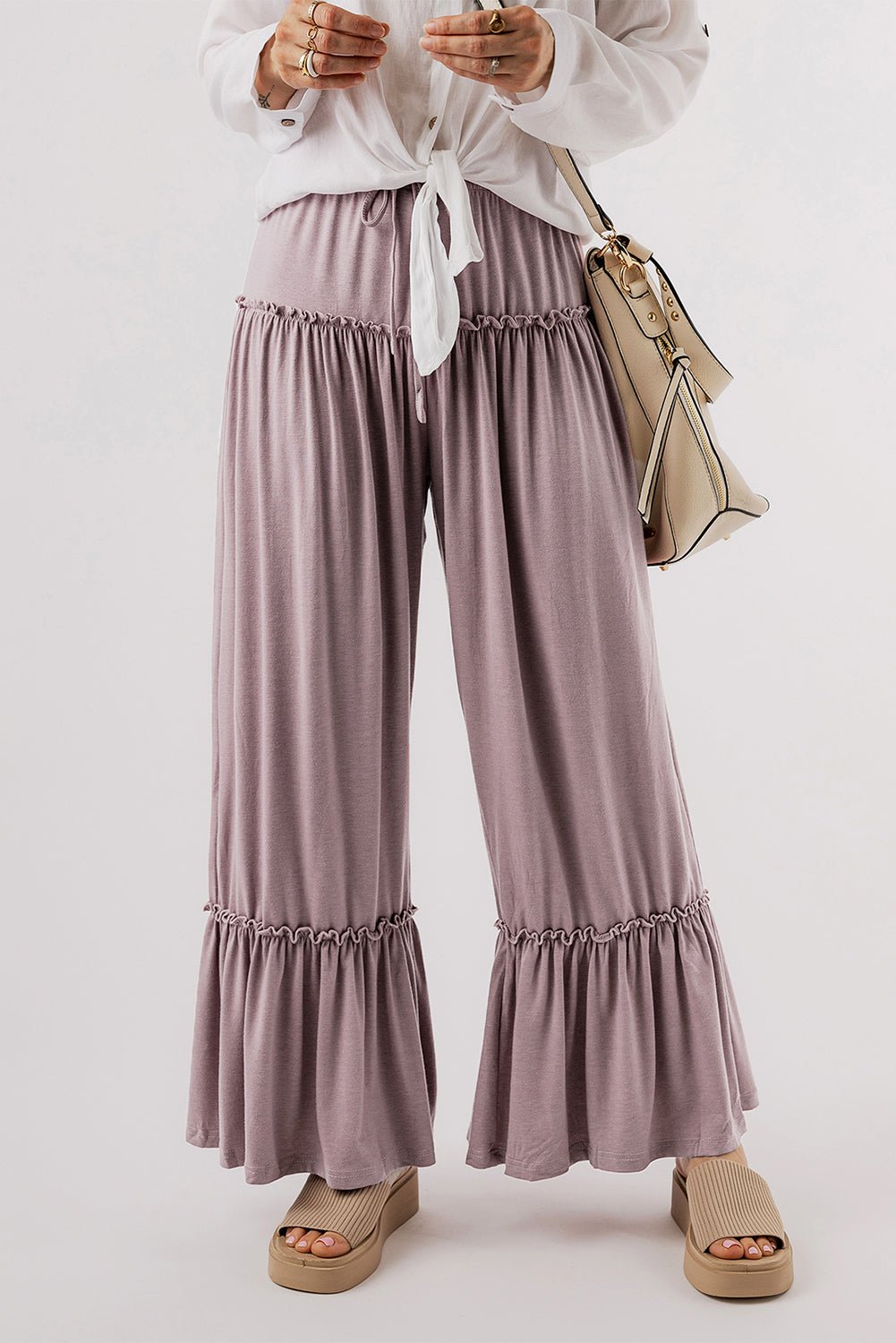 Aurora Waist Wide Leg Pants - Hello Beautiful BoutiquePants & CulotteThreaded Pear