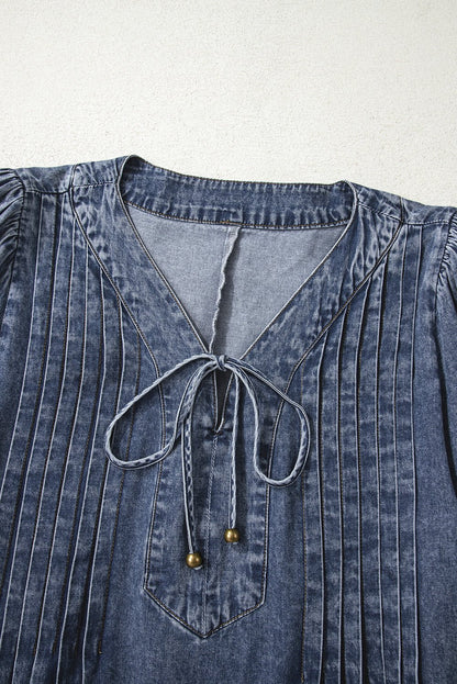 Autumn Tied Pleated Mini Dress - Hello Beautiful BoutiqueMini DressesThreaded Pear