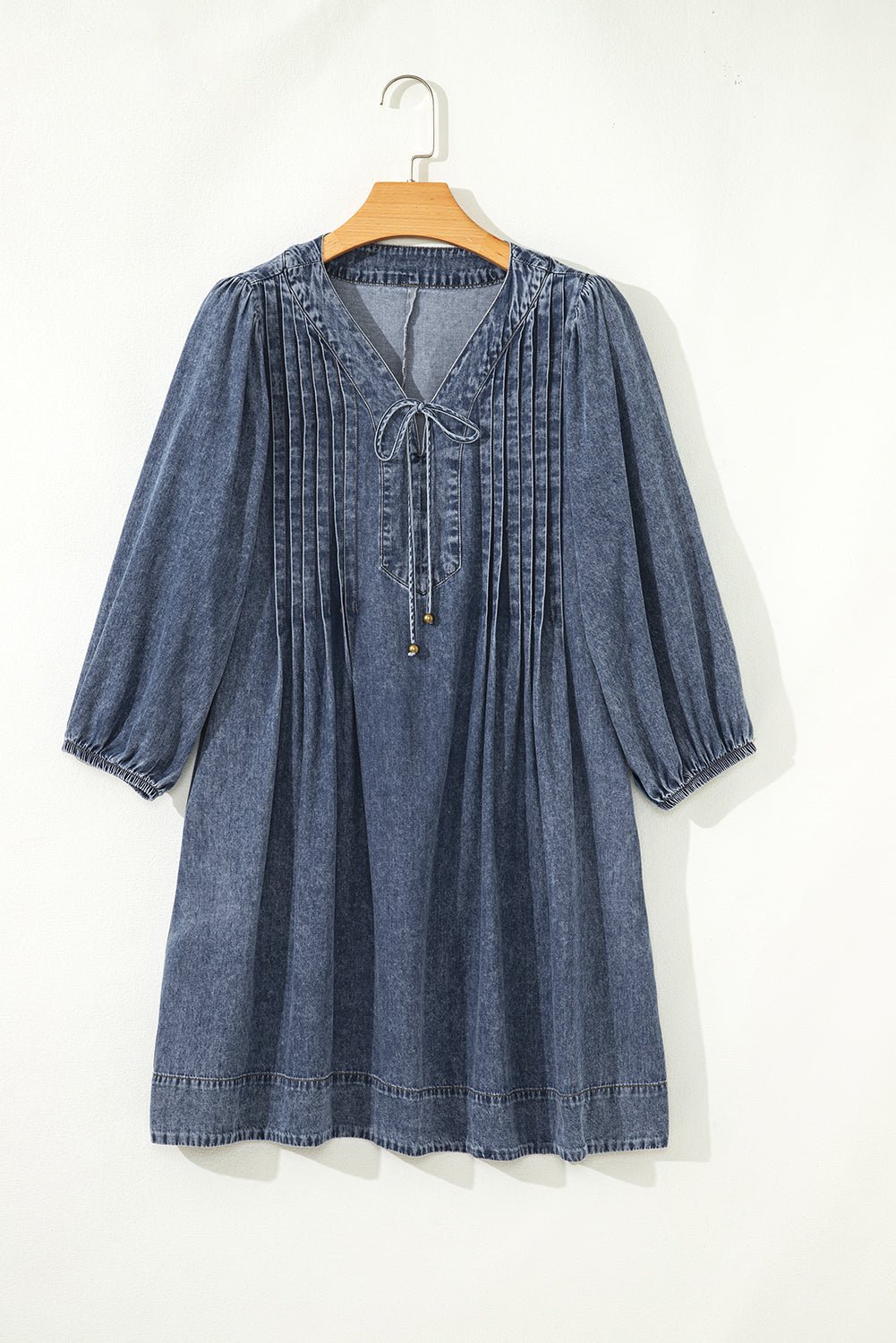 Autumn Tied Pleated Mini Dress - Hello Beautiful BoutiqueMini DressesThreaded Pear