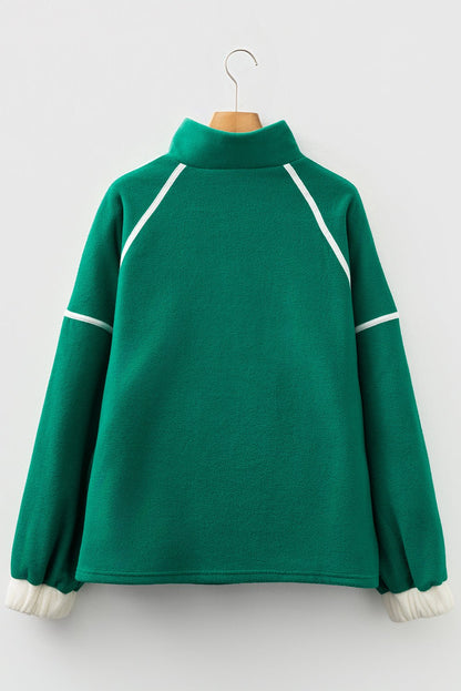 Ava Contrast Trim Fleece Plus Sweatshirt - Hello Beautiful BoutiquePlus Size Sweatshirts & HoodiesThreaded Pear