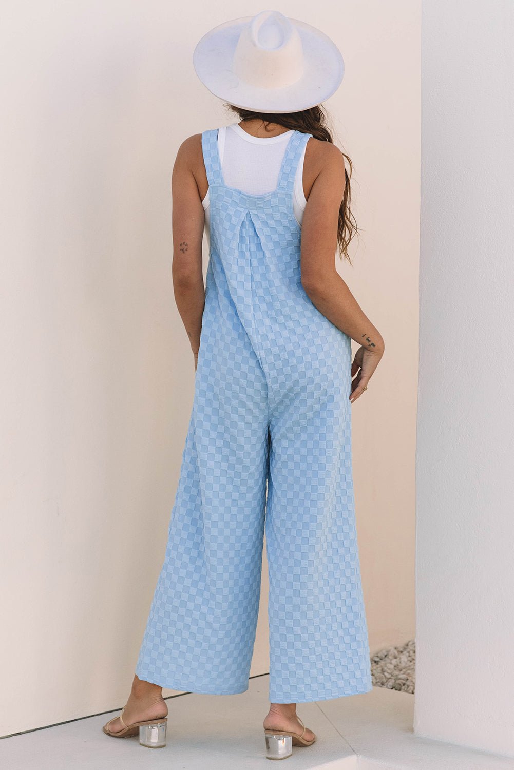 Ava Waist Wide Leg Overall - Hello Beautiful BoutiqueJumpsuits & RompersThreaded Pear