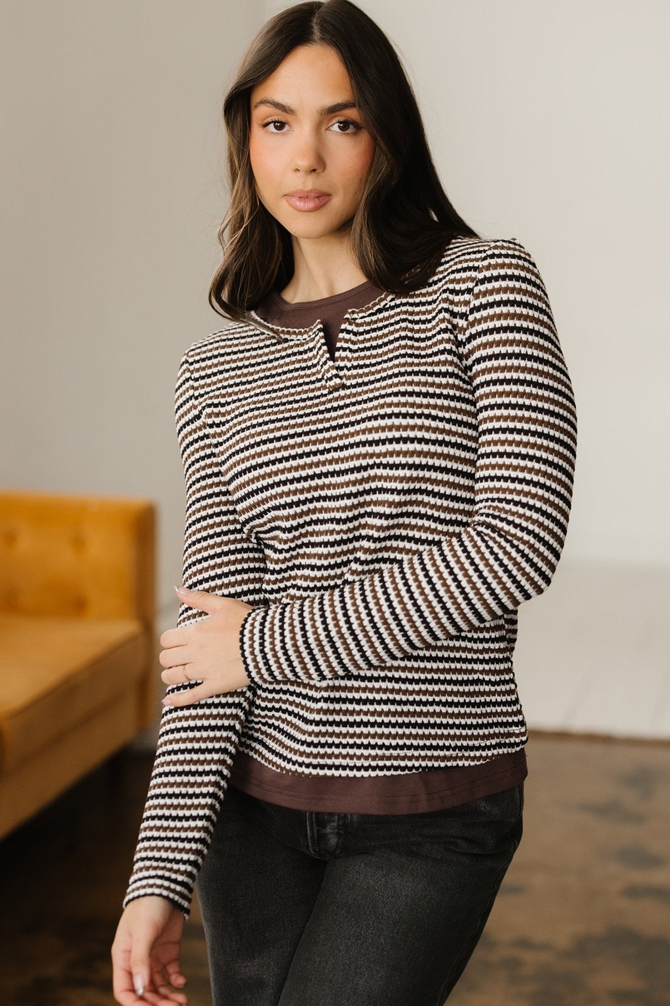 Avani Sleeve T Shirt Long Sleeve Top - Hello Beautiful BoutiqueLong Sleeve TopsThreaded Pear