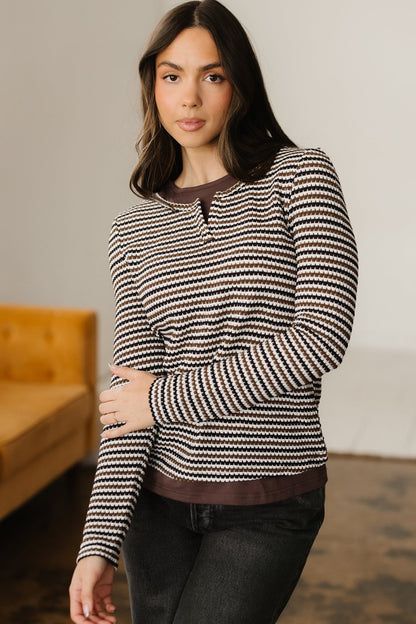 Avani Sleeve T Shirt Long Sleeve Top - Hello Beautiful BoutiqueLong Sleeve TopsThreaded Pear