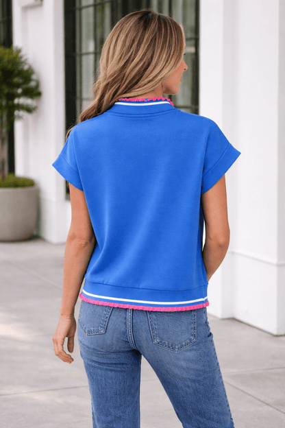 Averie Short Sleeve Knit Top - Hello Beautiful BoutiqueTops & TeesThreaded Pear