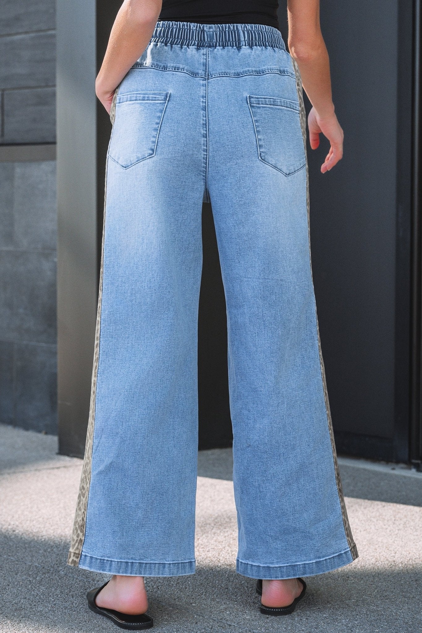 Avianna Panel Wide Leg Jeans - Hello Beautiful BoutiqueJeansThreaded Pear