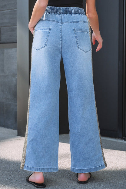 Avianna Panel Wide Leg Jeans - Hello Beautiful BoutiqueJeansThreaded Pear