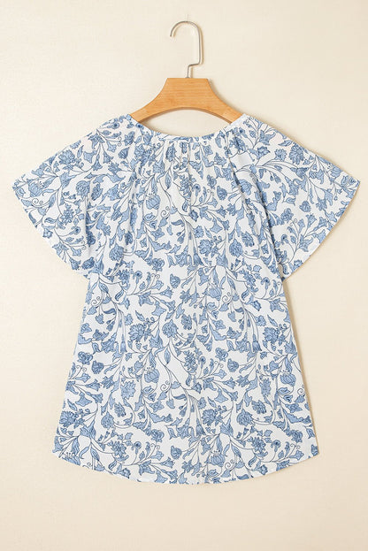 Avianna Print Fantasy Fluttering Blouse - Hello Beautiful BoutiqueBlouses & ShirtsThreaded Pear