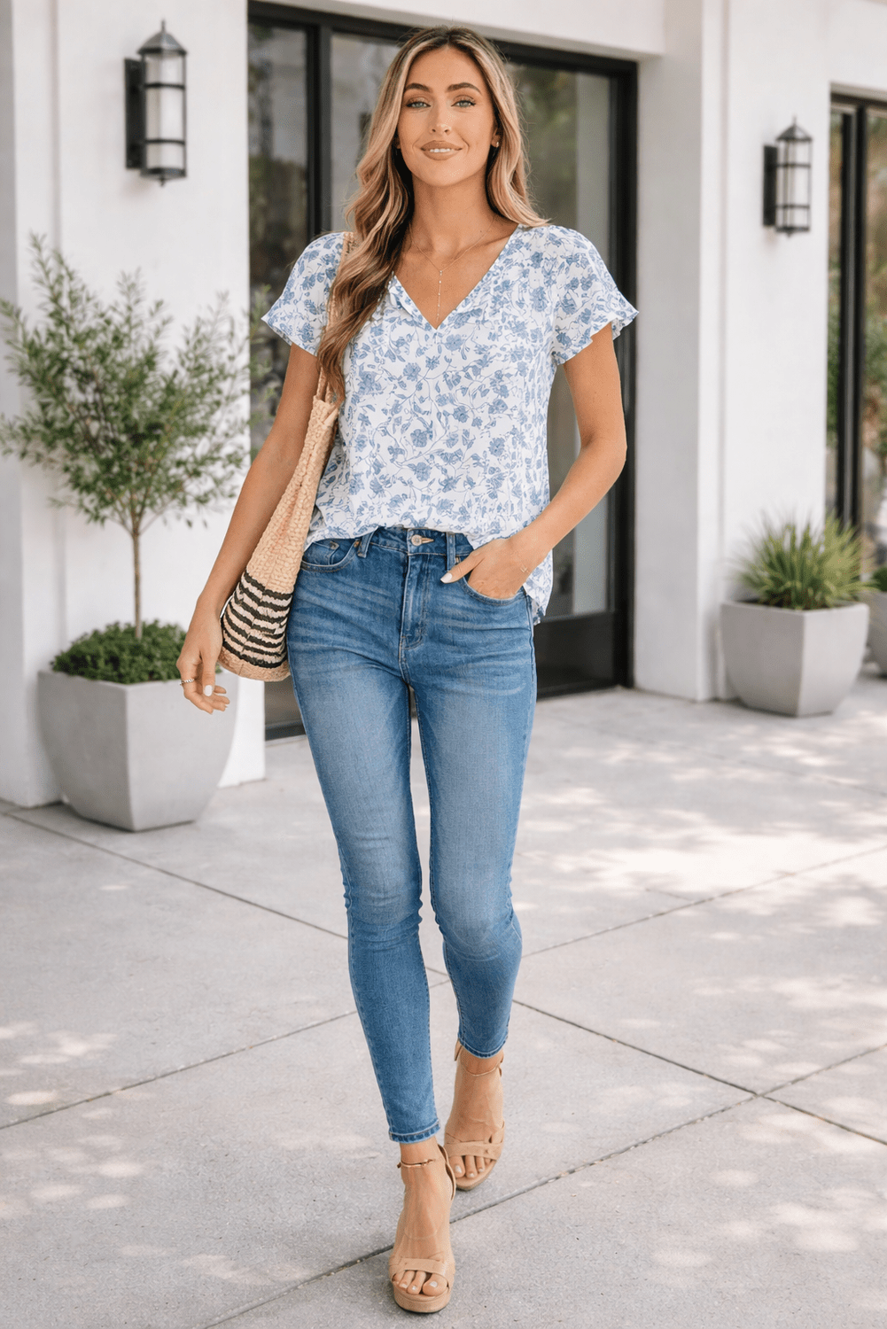 Avianna Print Fantasy Fluttering Blouse - Hello Beautiful BoutiqueBlouses & ShirtsThreaded Pear