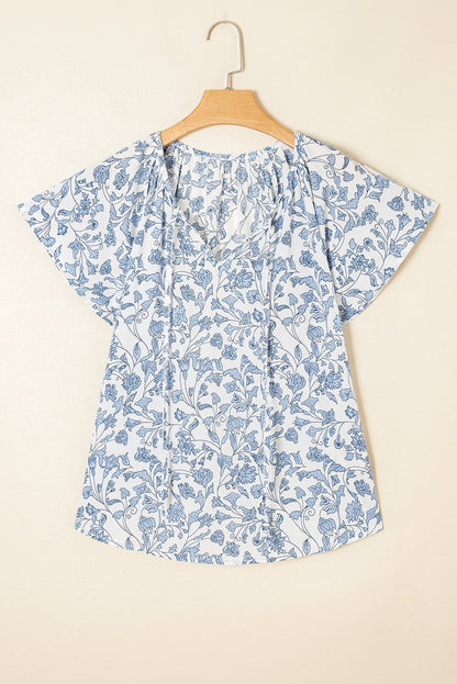 Avianna Print Fantasy Fluttering Blouse - Hello Beautiful BoutiqueBlouses & ShirtsThreaded Pear