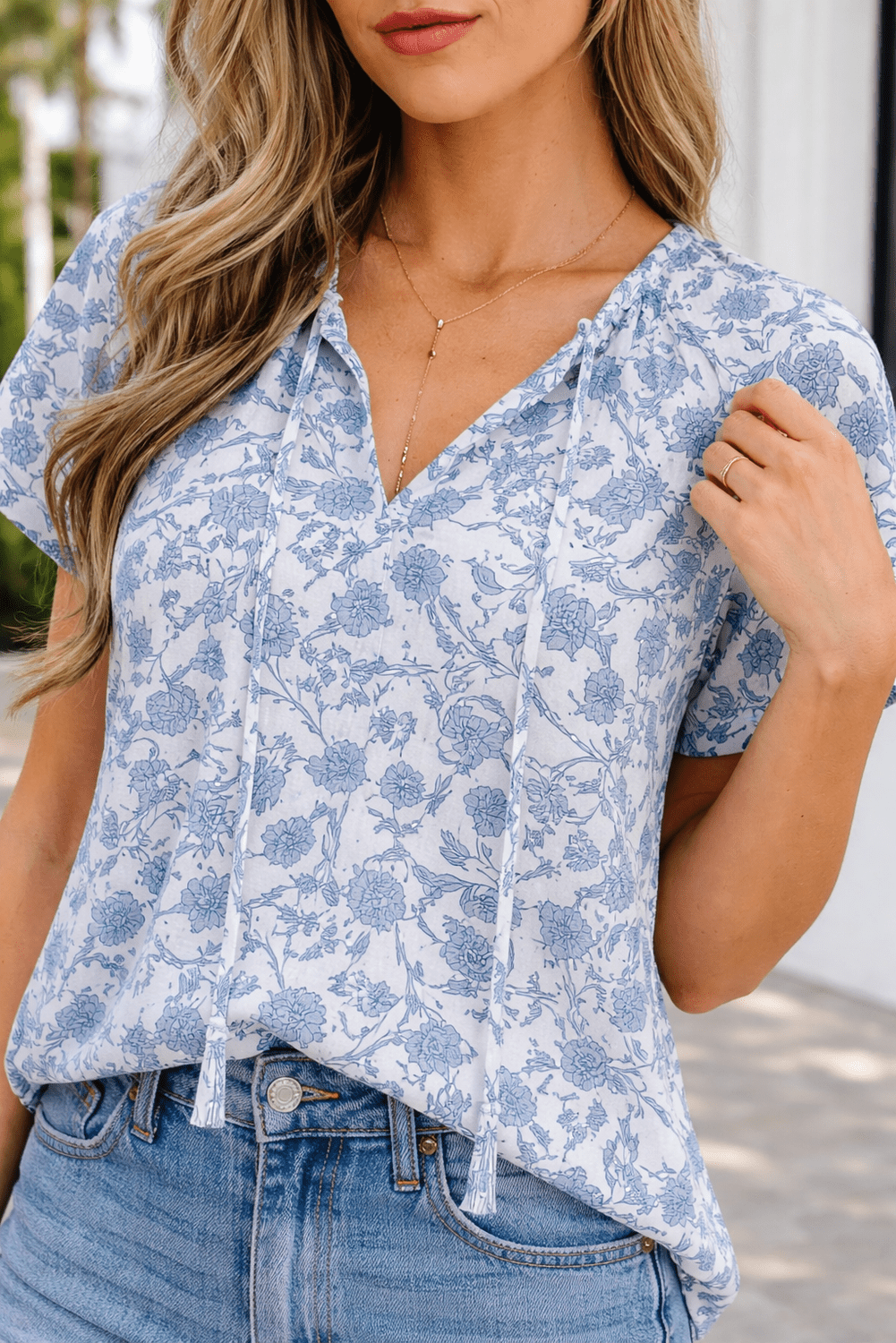 Avianna Print Fantasy Fluttering Blouse - Hello Beautiful BoutiqueBlouses & ShirtsThreaded Pear