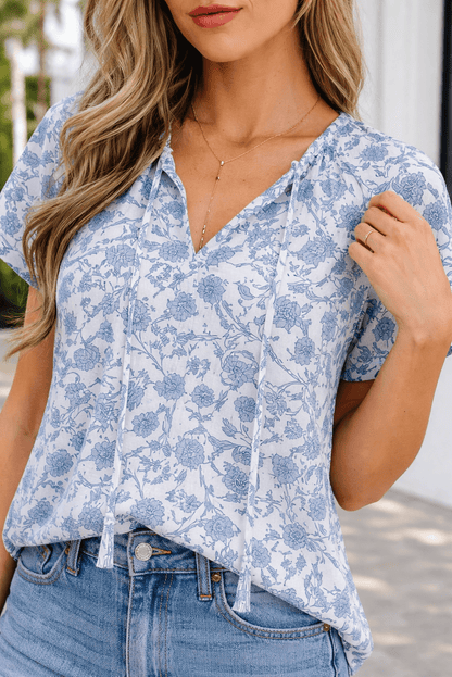 Avianna Print Fantasy Fluttering Blouse - Hello Beautiful BoutiqueBlouses & ShirtsThreaded Pear