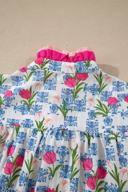 Aya Flutter Sleeve Half Blouse - Hello Beautiful BoutiqueBlouses & ShirtsThreaded Pear