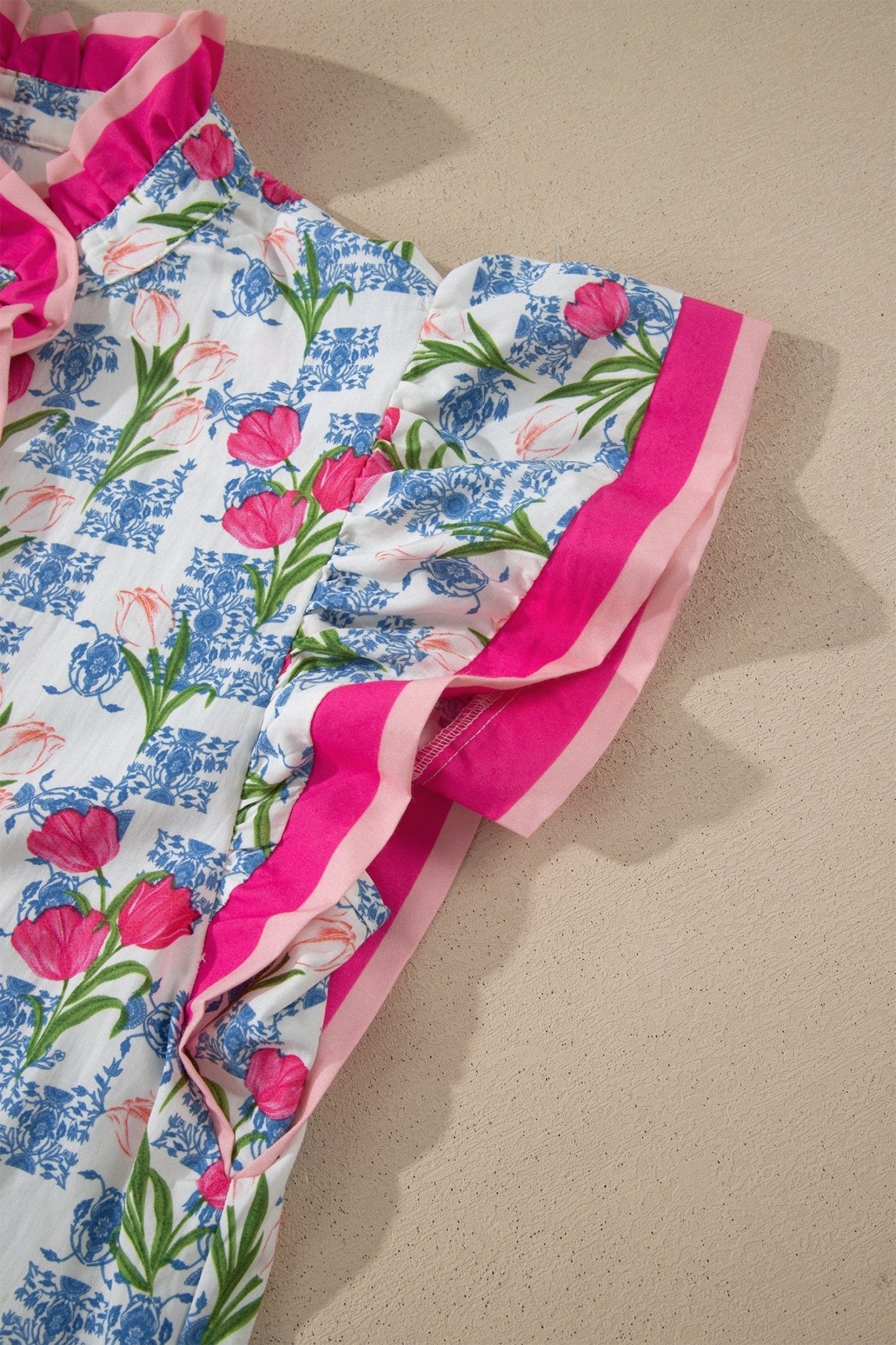 Aya Flutter Sleeve Half Blouse - Hello Beautiful BoutiqueBlouses & ShirtsThreaded Pear