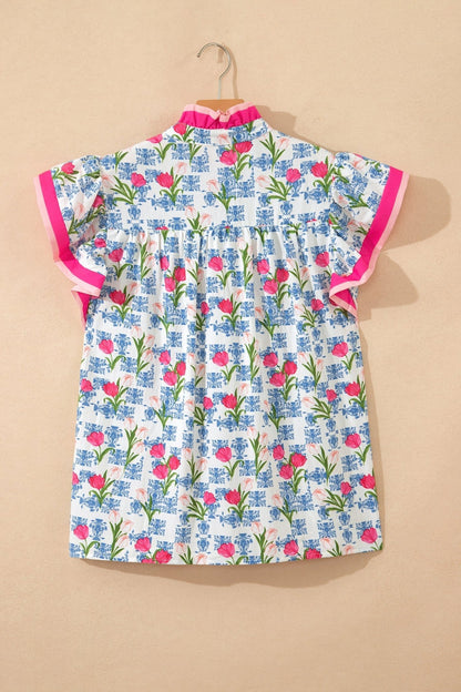 Aya Flutter Sleeve Half Blouse - Hello Beautiful BoutiqueBlouses & ShirtsThreaded Pear