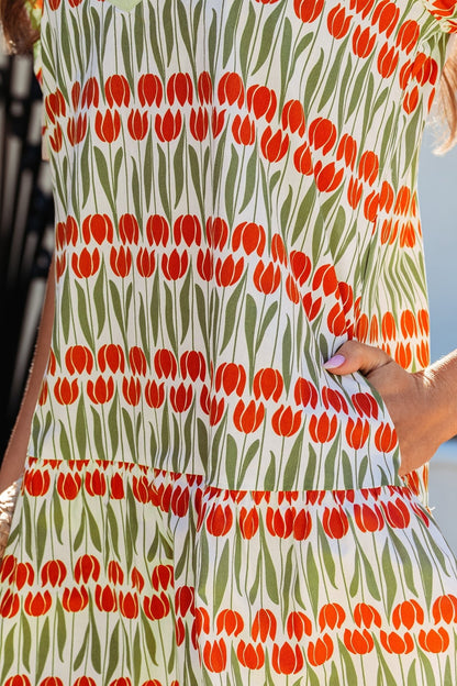 Ayah Short Sleeve Mini Dress - Hello Beautiful BoutiqueFloral DressesThreaded Pear