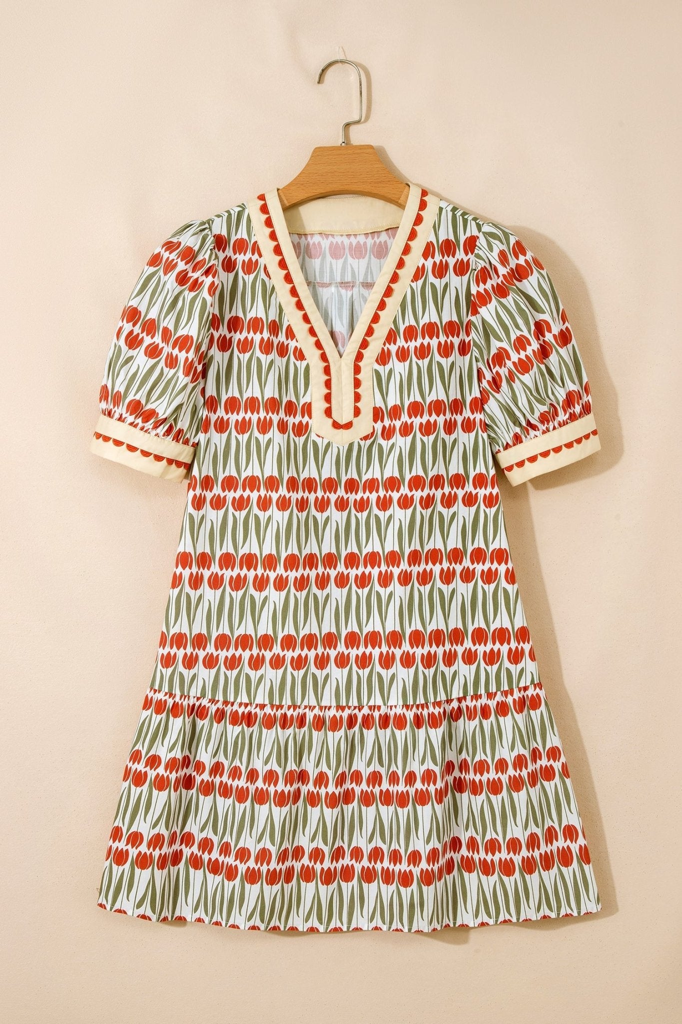 Ayah Short Sleeve Mini Dress - Hello Beautiful BoutiqueFloral DressesThreaded Pear