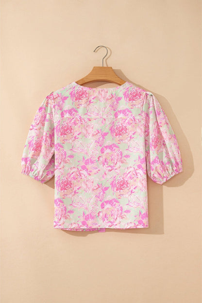 Ayla Short Puff Sleeve Blouse - Hello Beautiful BoutiqueBlouses & ShirtsThreaded Pear