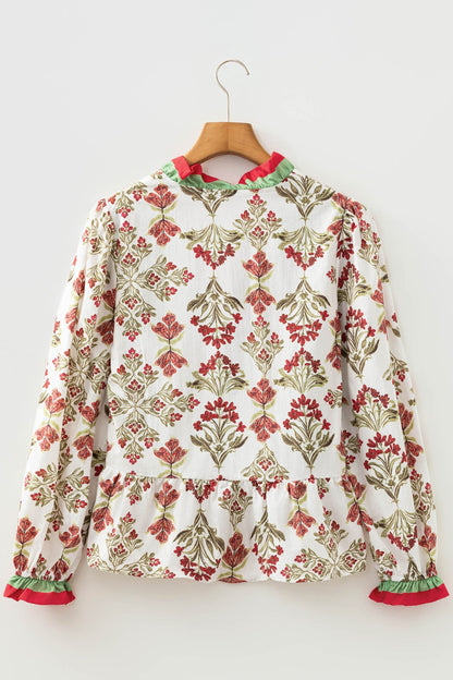Aylin Sleeve Peplum top Long Sleeve Top - Hello Beautiful BoutiqueBlouses & ShirtsThreaded Pear