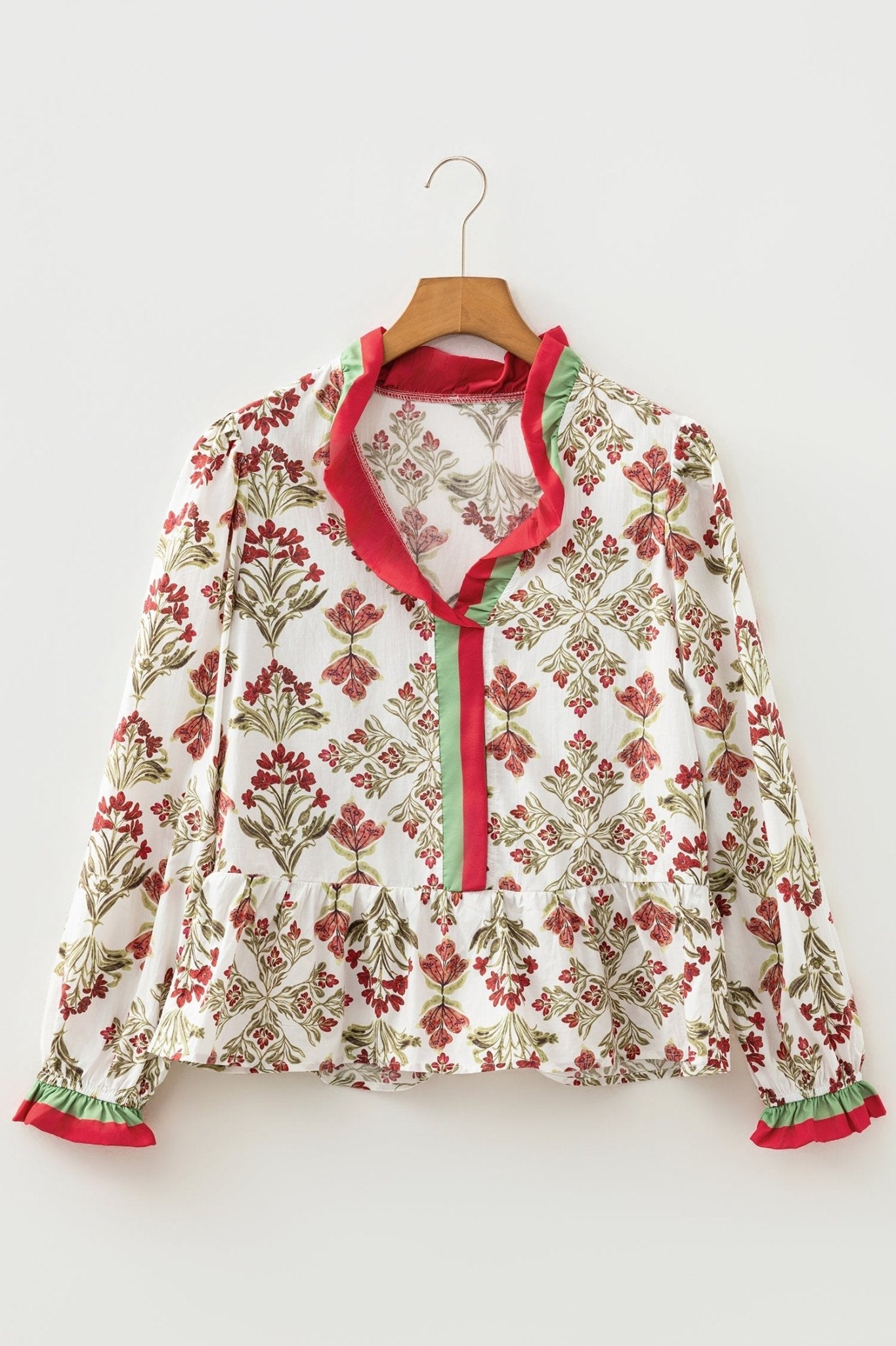 Aylin Sleeve Peplum top Long Sleeve Top - Hello Beautiful BoutiqueBlouses & ShirtsThreaded Pear