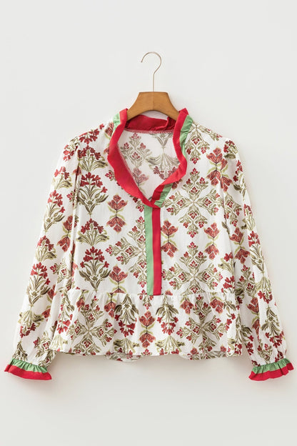 Aylin Sleeve Peplum top Long Sleeve Top - Hello Beautiful BoutiqueBlouses & ShirtsThreaded Pear