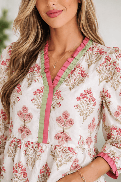 Aylin Sleeve Peplum top Long Sleeve Top - Hello Beautiful BoutiqueBlouses & ShirtsThreaded Pear