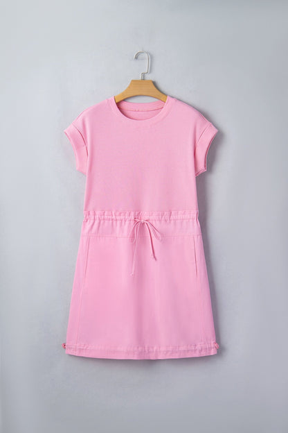 Ayra Patchwork Drawstring Mini Dress - Hello Beautiful BoutiqueMini DressesThreaded Pear