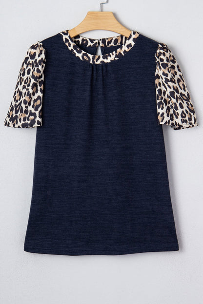 Ayra Patchwork Short Sleeve Top - Hello Beautiful BoutiqueTops & TeesThreaded Pear