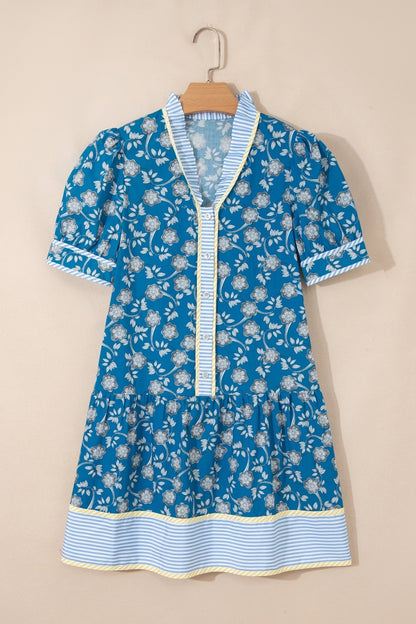 Azalea Short Sleeve Floral Dress - Hello Beautiful BoutiqueFloral DressesThreaded Pear