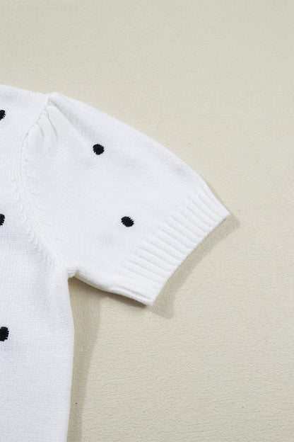 Azariah Bubble Short Sleeve Sweater - Hello Beautiful BoutiqueShort Sleeve SweatersThreaded Pear