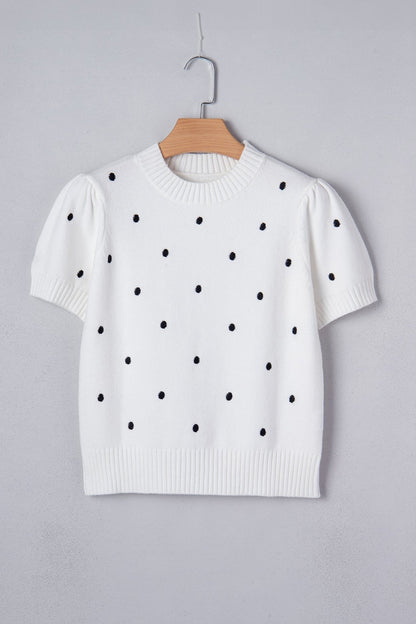 Azariah Bubble Short Sleeve Sweater - Hello Beautiful BoutiqueShort Sleeve SweatersThreaded Pear