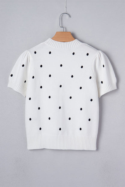 Azariah Bubble Short Sleeve Sweater - Hello Beautiful BoutiqueShort Sleeve SweatersThreaded Pear