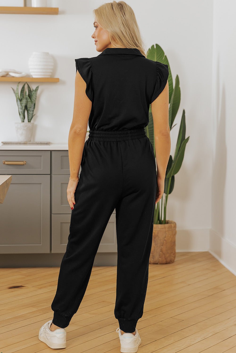 Azariah Drawstring Elastic Waistband Jumpsuit - Hello Beautiful BoutiqueJumpsuits & RompersThreaded Pear