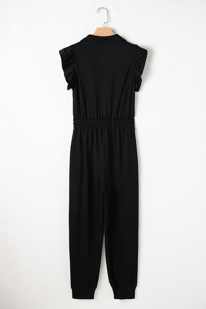 Azariah Drawstring Elastic Waistband Jumpsuit - Hello Beautiful BoutiqueJumpsuits & RompersThreaded Pear