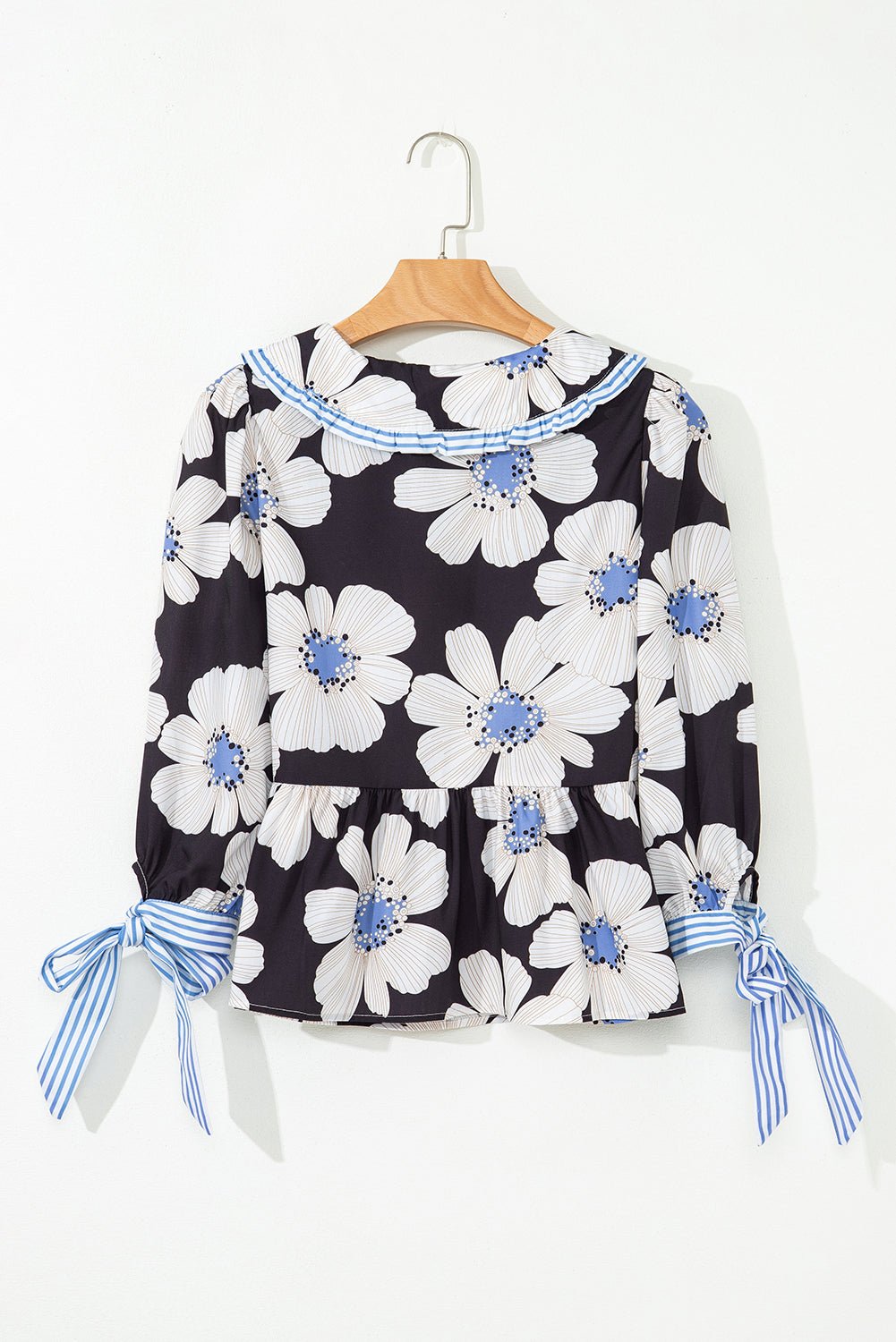 Azariah Tie Sleeve Collared Blouse - Hello Beautiful BoutiqueBlouses & ShirtsThreaded Pear