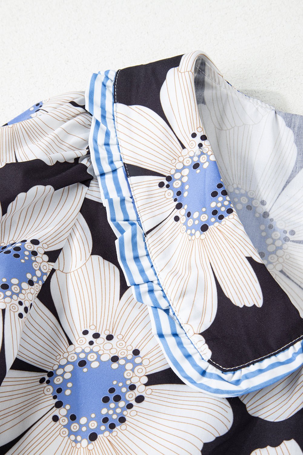 Azariah Tie Sleeve Collared Blouse - Hello Beautiful BoutiqueBlouses & ShirtsThreaded Pear
