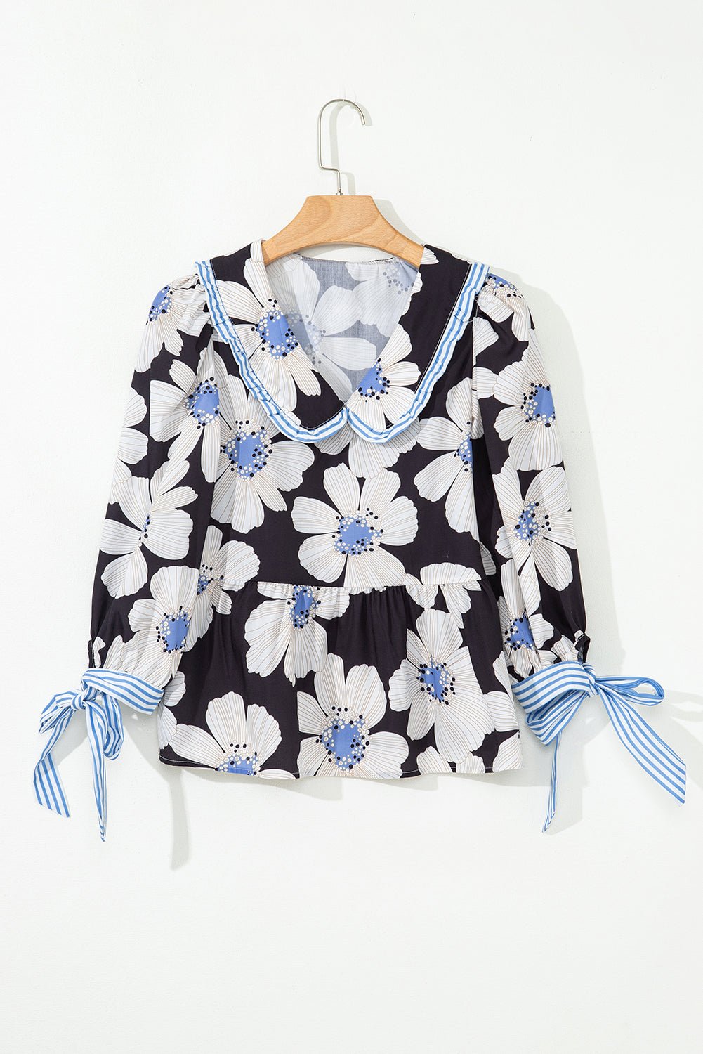 Azariah Tie Sleeve Collared Blouse - Hello Beautiful BoutiqueBlouses & ShirtsThreaded Pear
