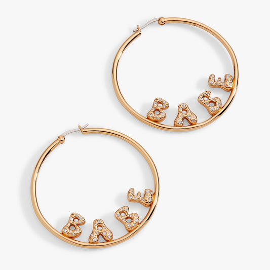 'Babe' Bubble Crystal Hoop Earrings - Hello Beautiful BoutiqueEarringsALEX AND ANI