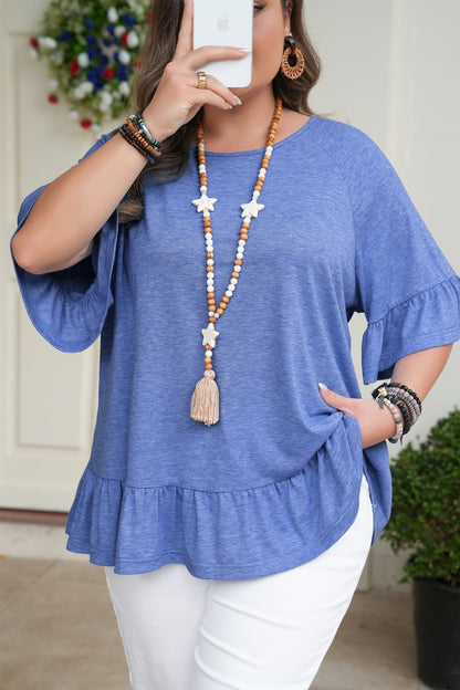 Bailey Short Sleeve Casual PLUS Blouse - Hello Beautiful BoutiquePlus Size Tops & TeesThreaded Pear